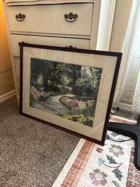 Harold Altman Shaded Path Signed Lithograph Framed